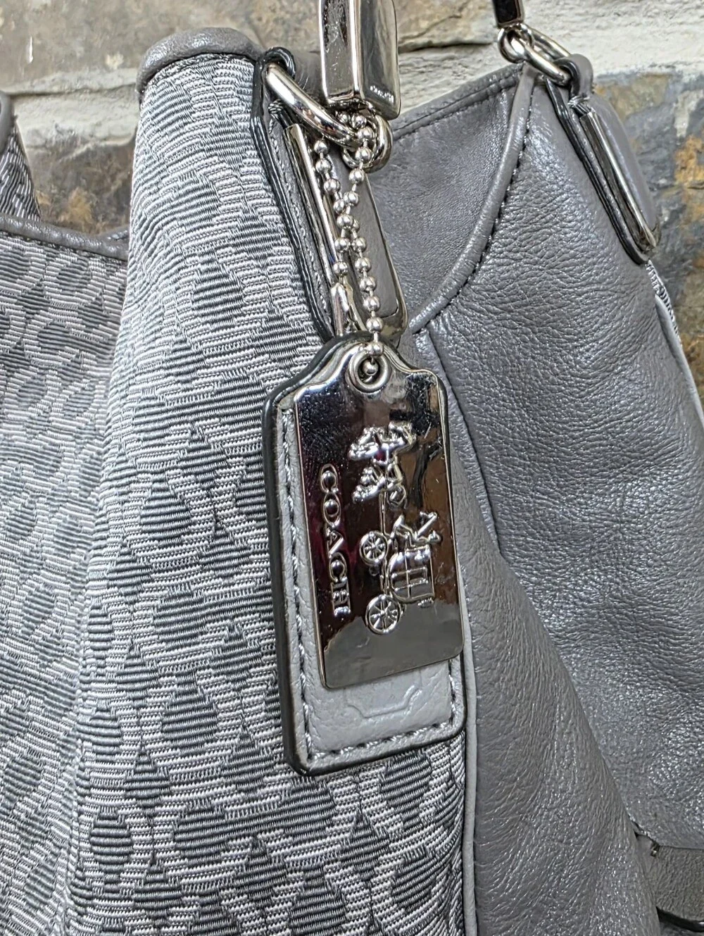 Coach Op Art Needlepoint Madison Phoebe Purse Bag